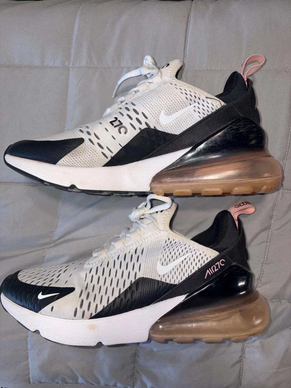 Nike White, Black & Pink Air Max Youth 6.5